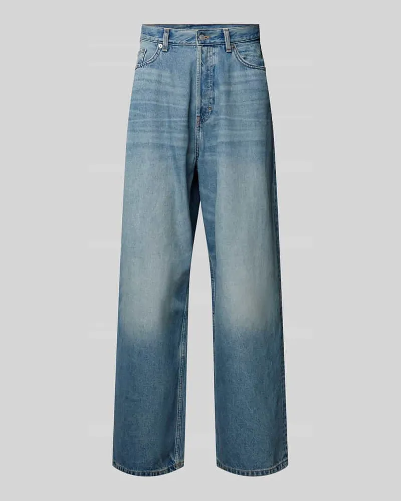 Weekday Baggy Fit Jeans im 5-Pocket-Design Modell 'Astro Hellblau