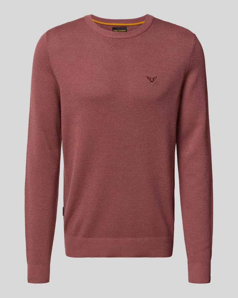 PME Legend Strickpullover mit Rundhalsausschnitt und Label-Stitching 