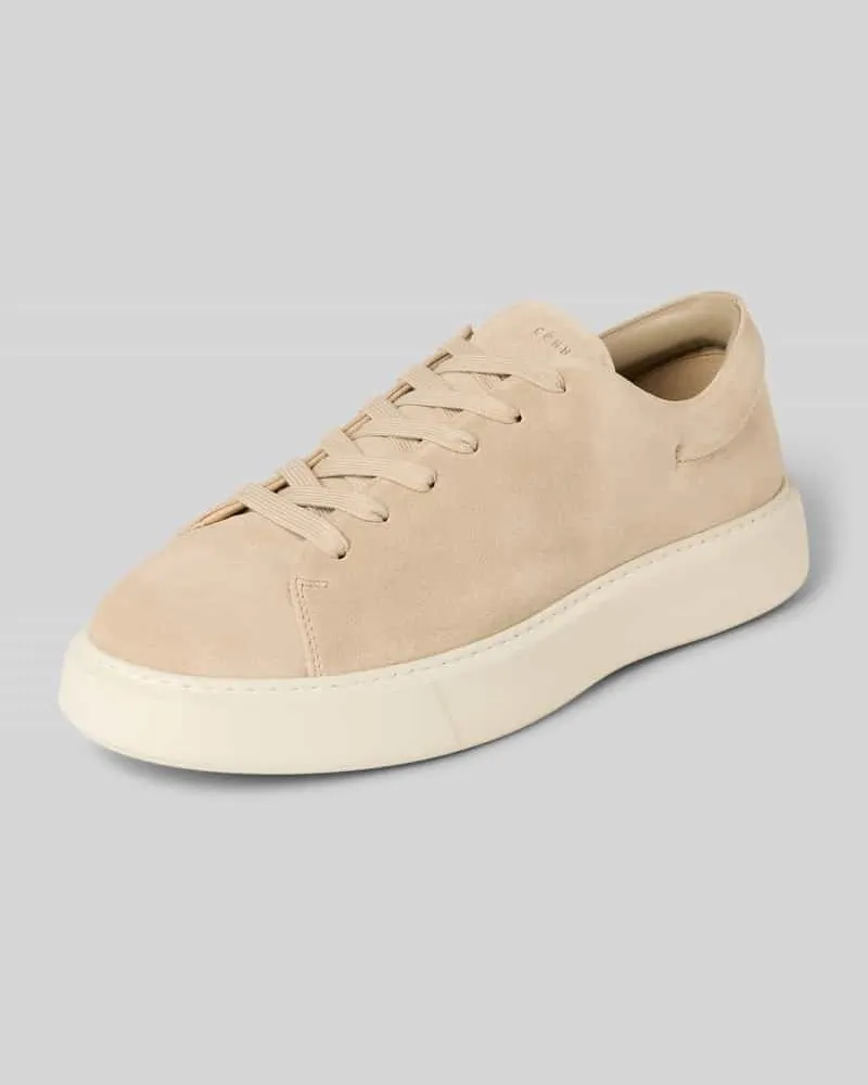 Copenhagen Sneaker aus echtem Leder mit Logo-Detail Sand
