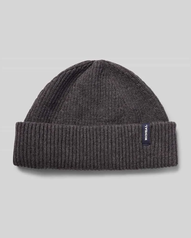 McNeal Beanie mit Label-Detail Anthrazit