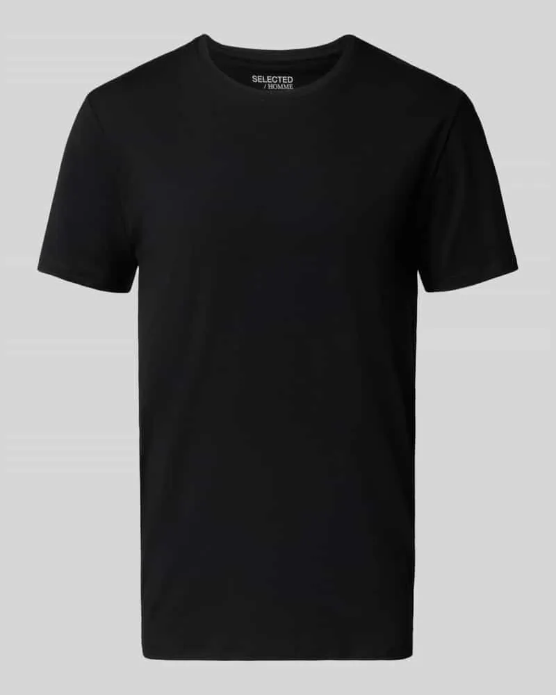 Selected Homme Regular Fit T-Shirt aus Baumwoll-Mix 
