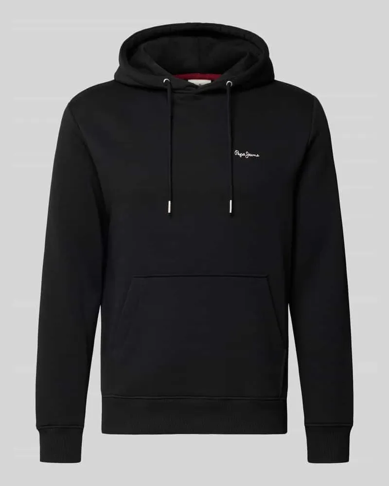 Pepe Jeans Regular Fit Hoodie aus Baumwoll-Mix Modell 'GRIFFIN Black
