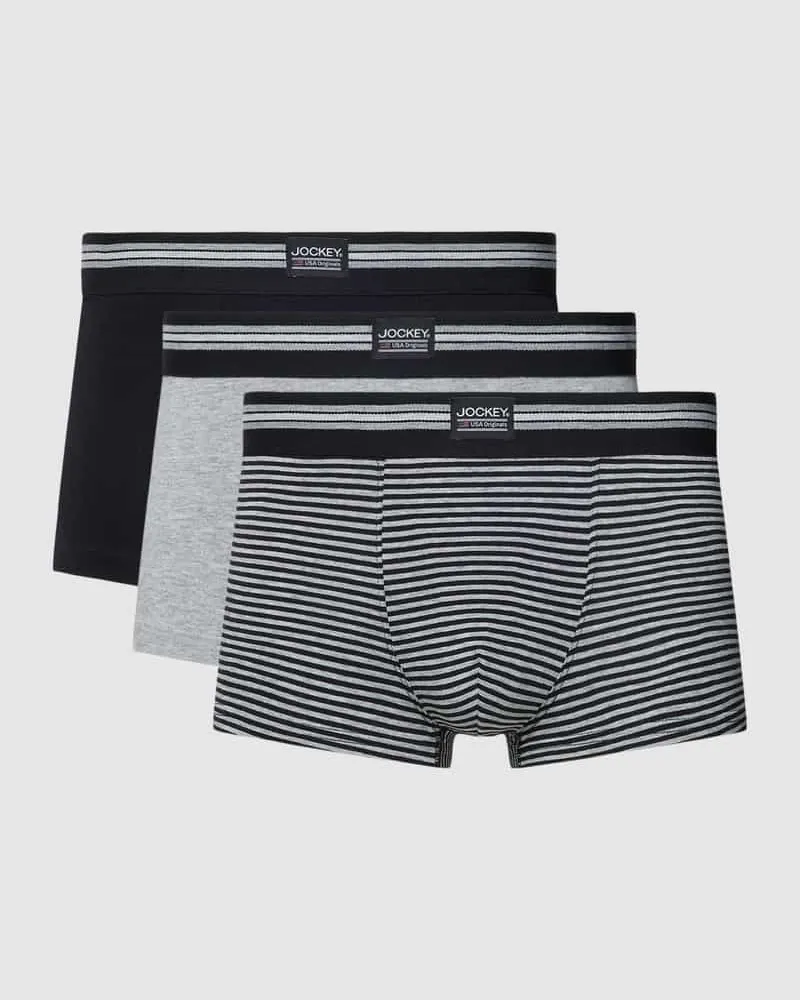 Jockey Trunks mit Logo-Detail im 3er-Pack Anthrazit