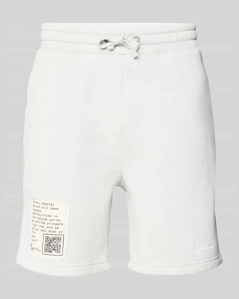 Karl Kani Regular Fit Sweatshorts mit Statement-Patch Blau