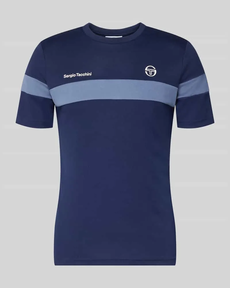 Sergio Tacchini Regular Fit T-Shirt mit Logo-Print Modell 'Leone Dunkelblau