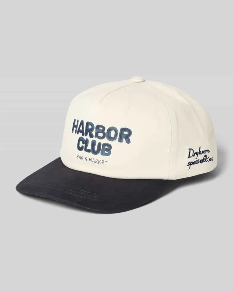 Drykorn Cap mit Print und Stitching Modell 'JANORA Dunkelblau