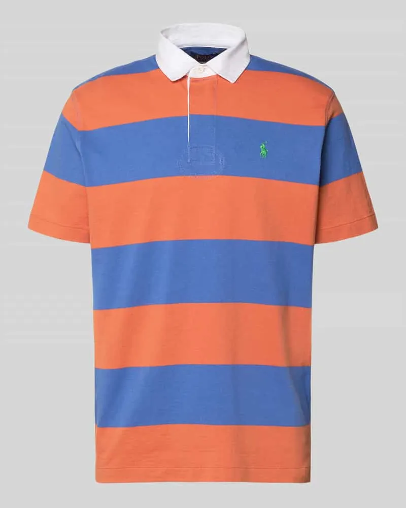 Ralph Lauren Regular Fit Poloshirt aus reiner Baumwolle Modell 'SSRUGBYM13 Orange