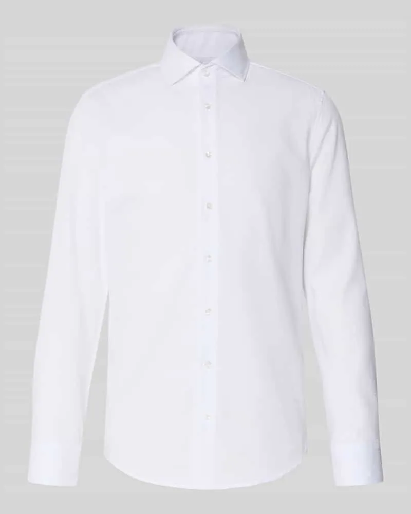 Seidensticker Slim Fit Business-Hemd mit Kentkragen Weiss