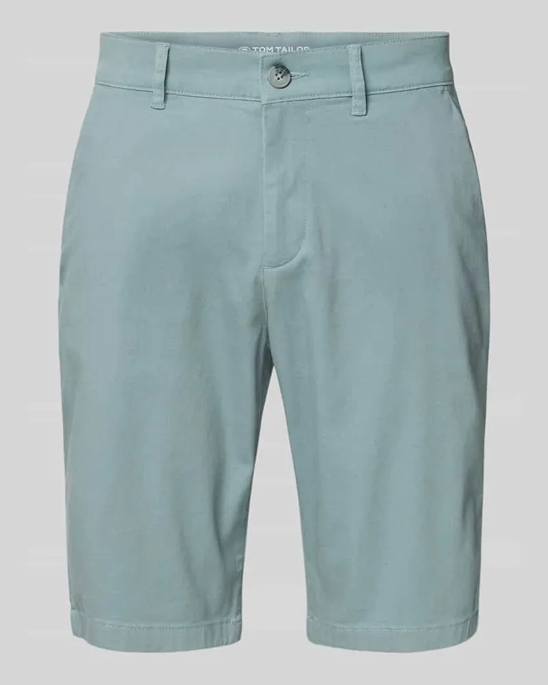 Tom Tailor Slim Fit Chinoshorts aus reiner Baumwolle Mint