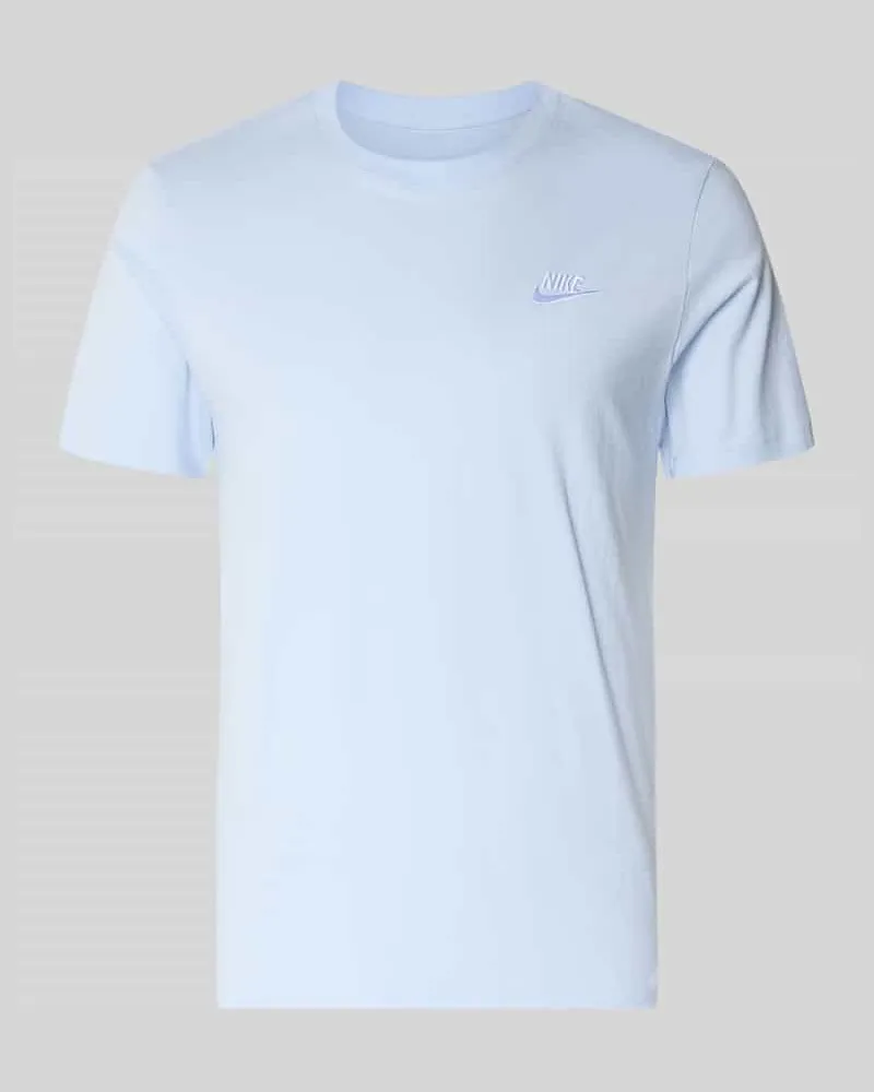 Nike T-Shirt mit Label-Stitching Hellblau