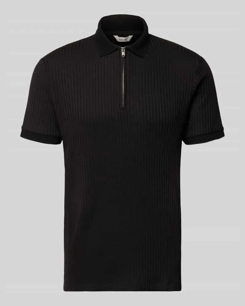 Selected Homme Regular Fit Poloshirt mit Baumwoll-Anteil Modell 'FAVE Black