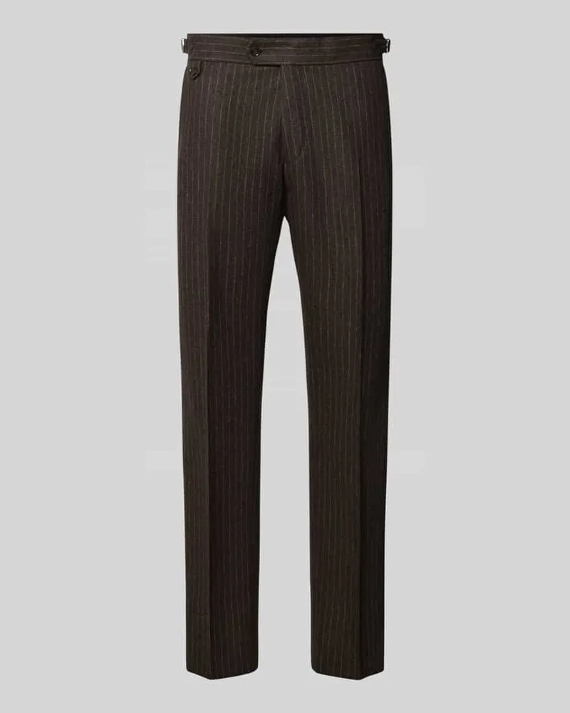 Tiger of Sweden Straight Fit Hose aus Woll-Mix Modell 'Tense Mittelbraun