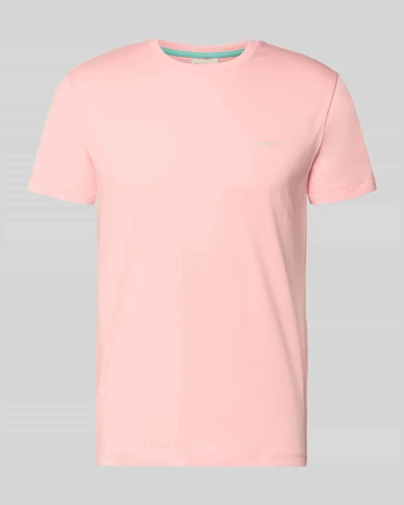 Gant T-Shirt mit Label-Detail Pink