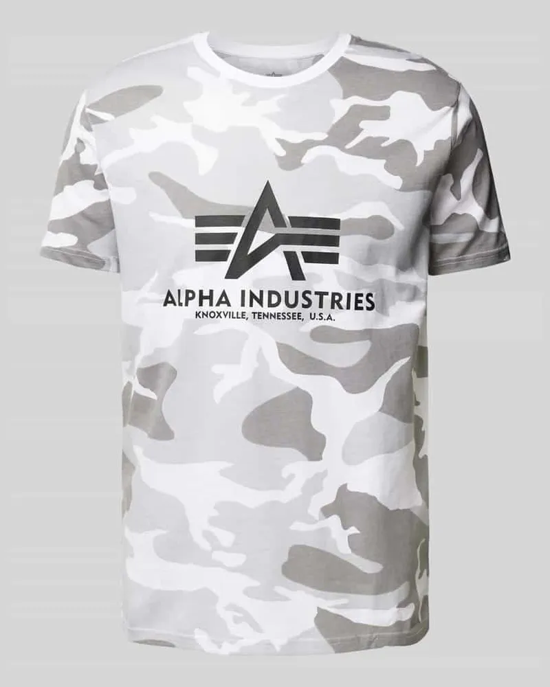 Alpha Industries T-Shirt mit Label-Print 