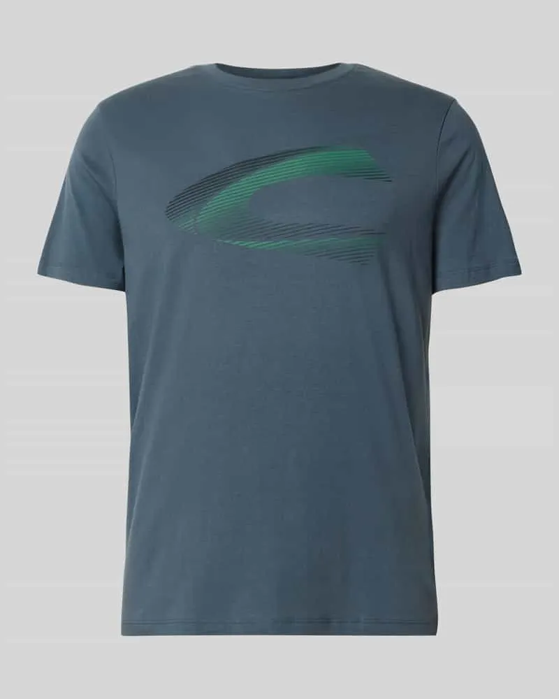Camel Active T-Shirt mit Label-Print Petrol