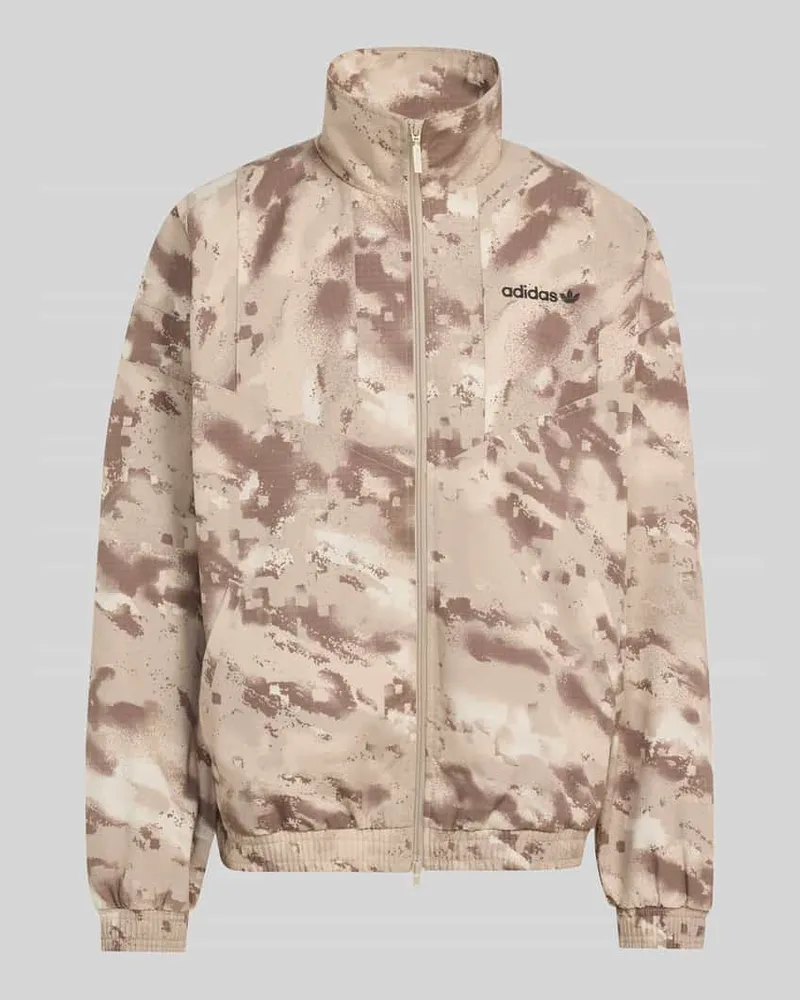 adidas Regular Fit Fleecejacke mit Zweiwege-Reißverschluss Sand