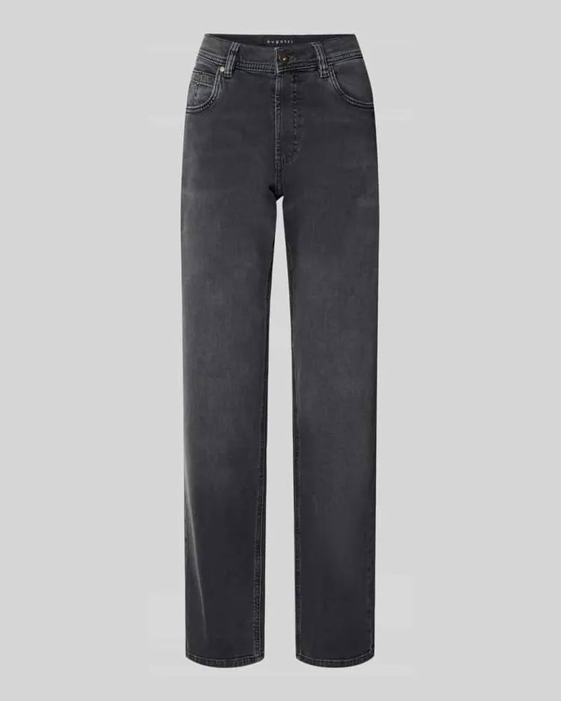 Bugatti Regular Fit Jeans mit Eingrifftaschen Anthrazit