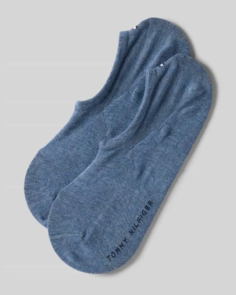 Tommy Hilfiger Sneakersocken mit Label-Detail im 2er-Pack Jeansblau