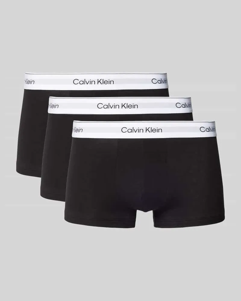 Calvin Klein Trunks mit elastischem Label-Bund im 3er-Pack 