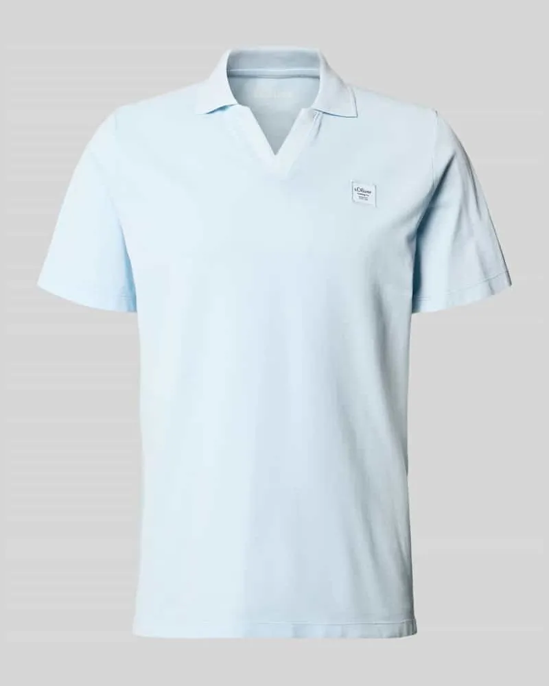 S.Oliver Regular Fit Poloshirt aus reiner Baumwolle Hellblau