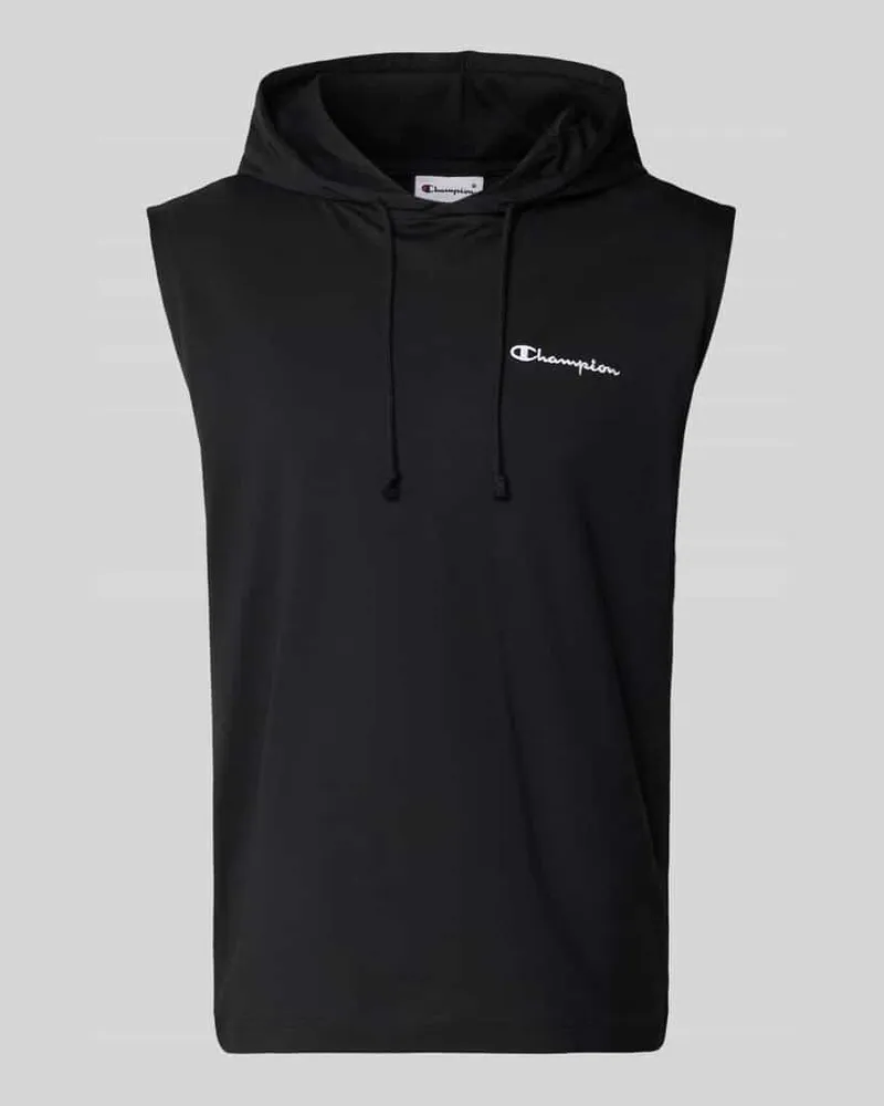 Champion Hoodie mit Label-Stitching Black
