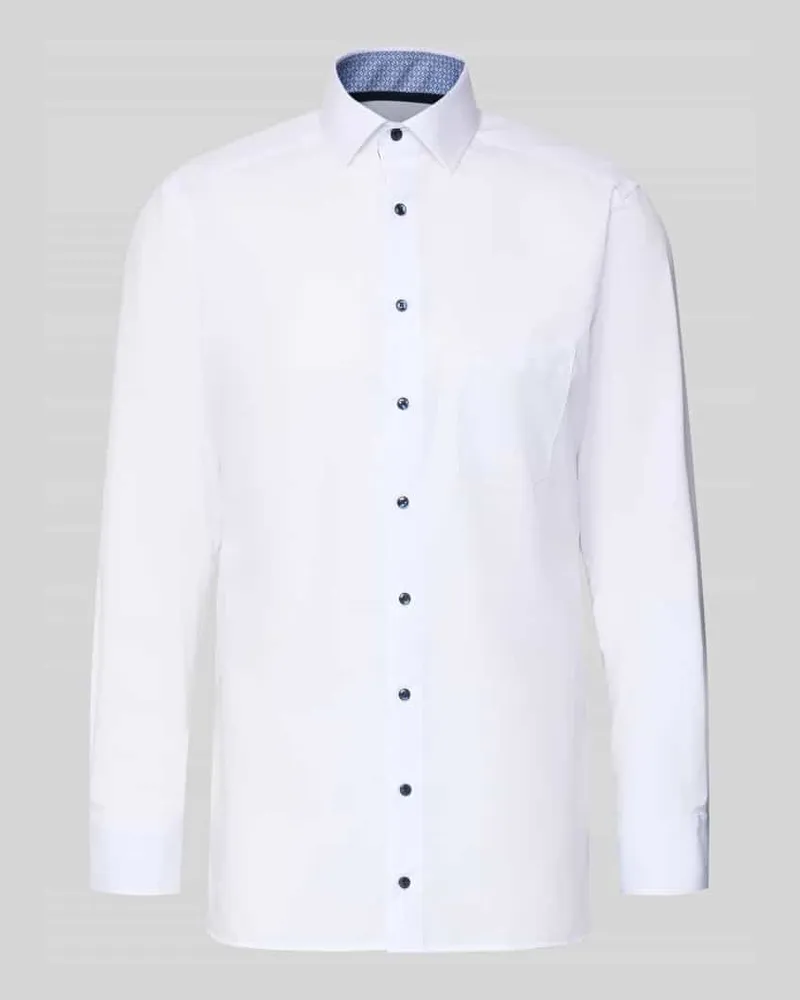 Olymp Modern Fit Businesshemd mit Brusttasche Modell 'Global Weiss