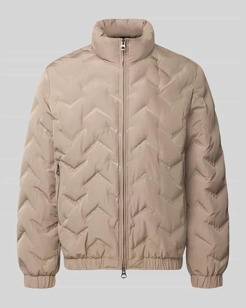 Antony Morato Steppjacke mit Stehkragen und Reißverschlusstaschen Sand