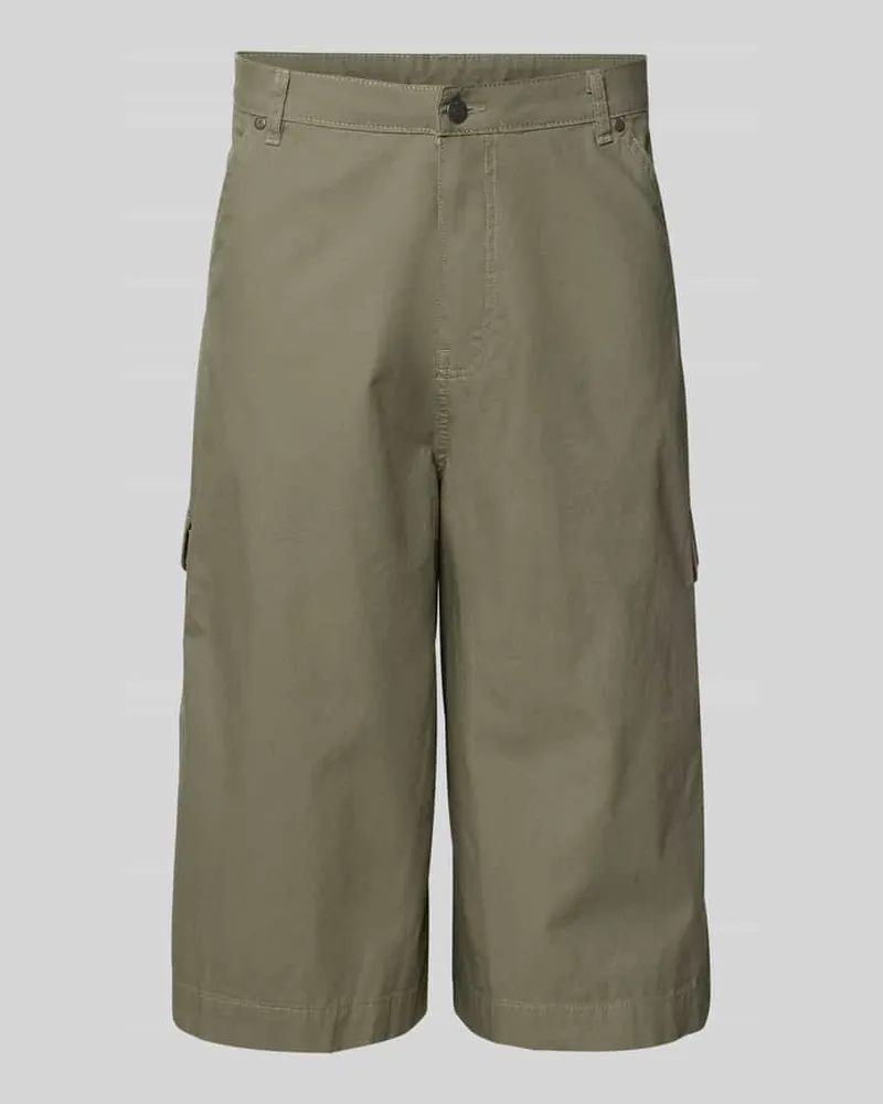 Karl Kani Straight Fit Shorts mit Cargo-Taschen Modell 'Camo Oliv