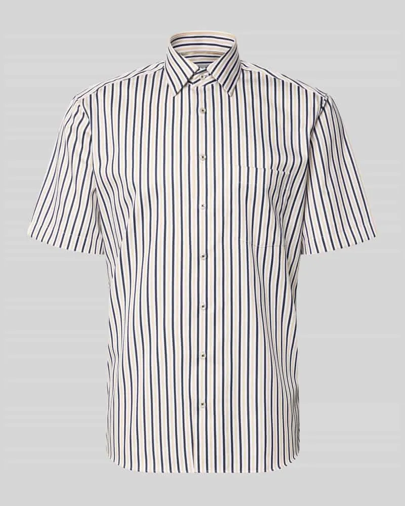 Eterna Regular Fit Business-Hemd aus Baumwolle mit Kentkragen Sand