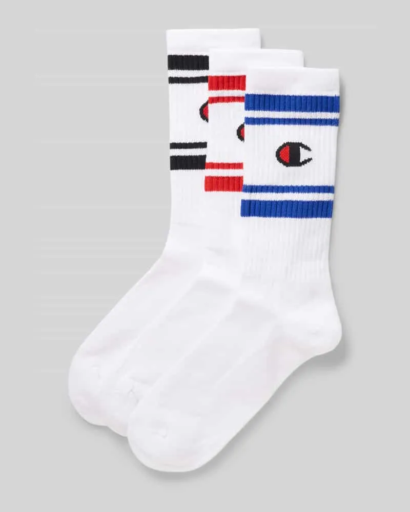 Champion Socken mit Logo-Stitching Modell 'Crew' im 3er-Pack 