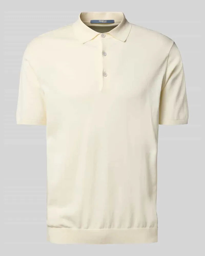 People of Shibuya Poloshirt mit Seitenschlitzen Modell 'NITO Kitt