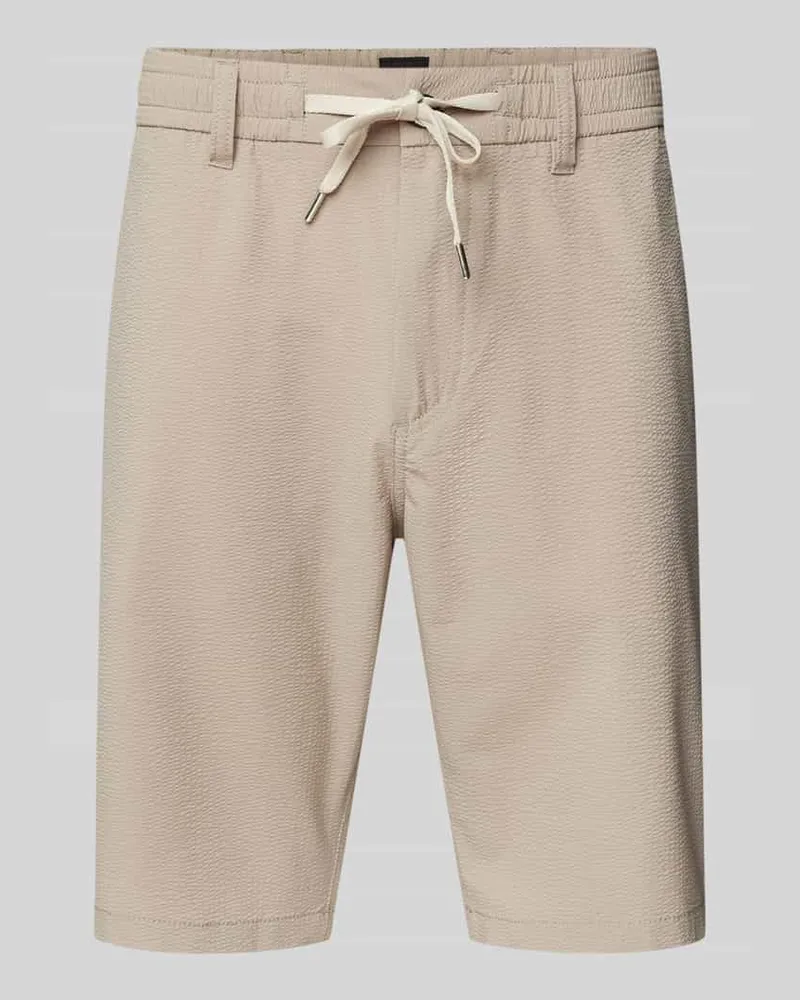 HUGO BOSS Tapered Fit Chinoshorts mit Strukturmuster 