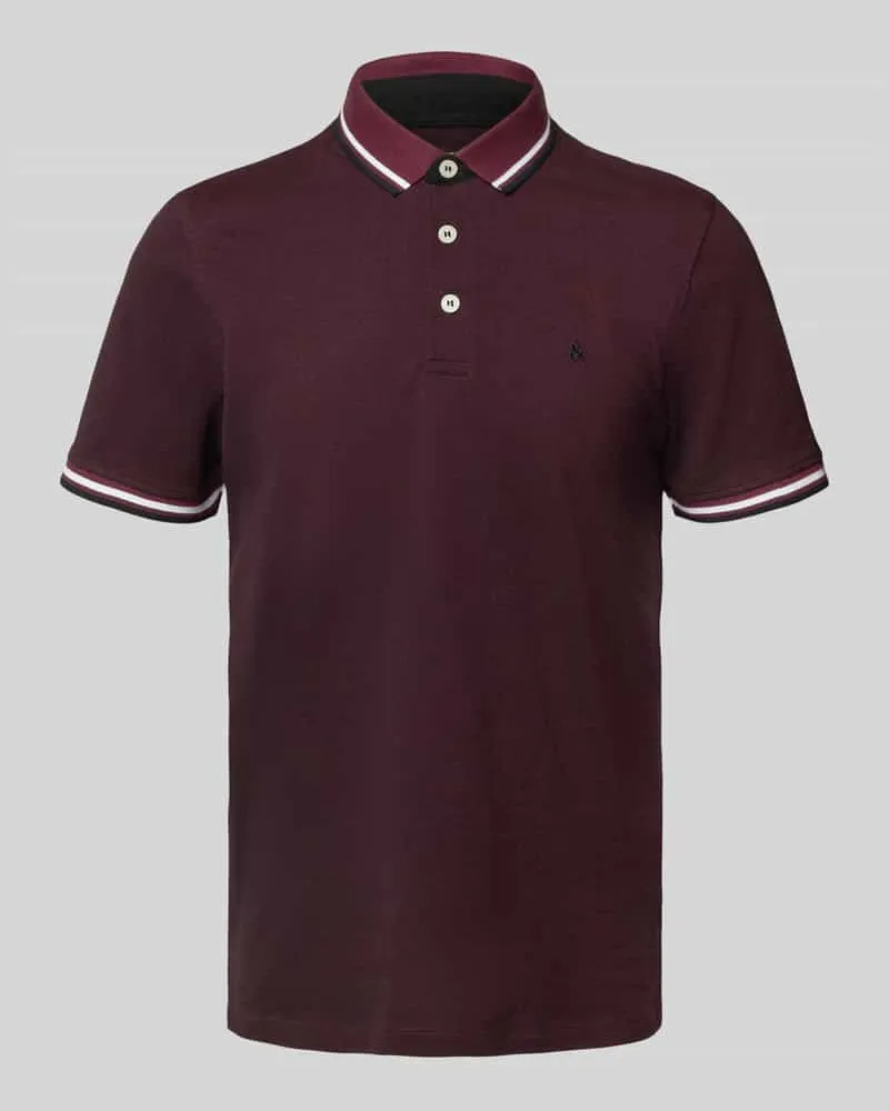 Jack & Jones Slim Fit Poloshirt mit Logo-Stitching Modell 'PAULOS 