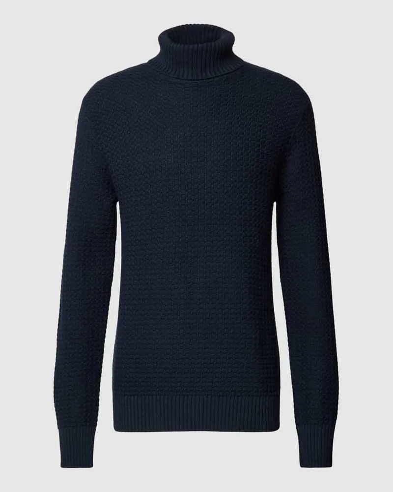 Selected Homme Strickpullover mit Rollkragen Modell 'THIM Dunkelblau