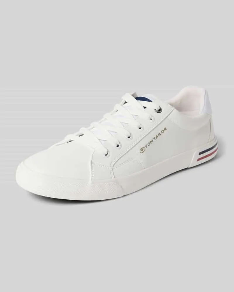 Tom Tailor Low Top Sneaker in Lederoptik Modell 'STEVE Weiss