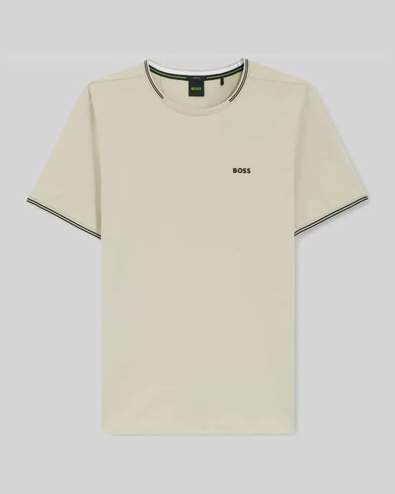 HUGO BOSS Regular Fit T-Shirt aus Baumwoll-Mix Modell 'TAUL Beige