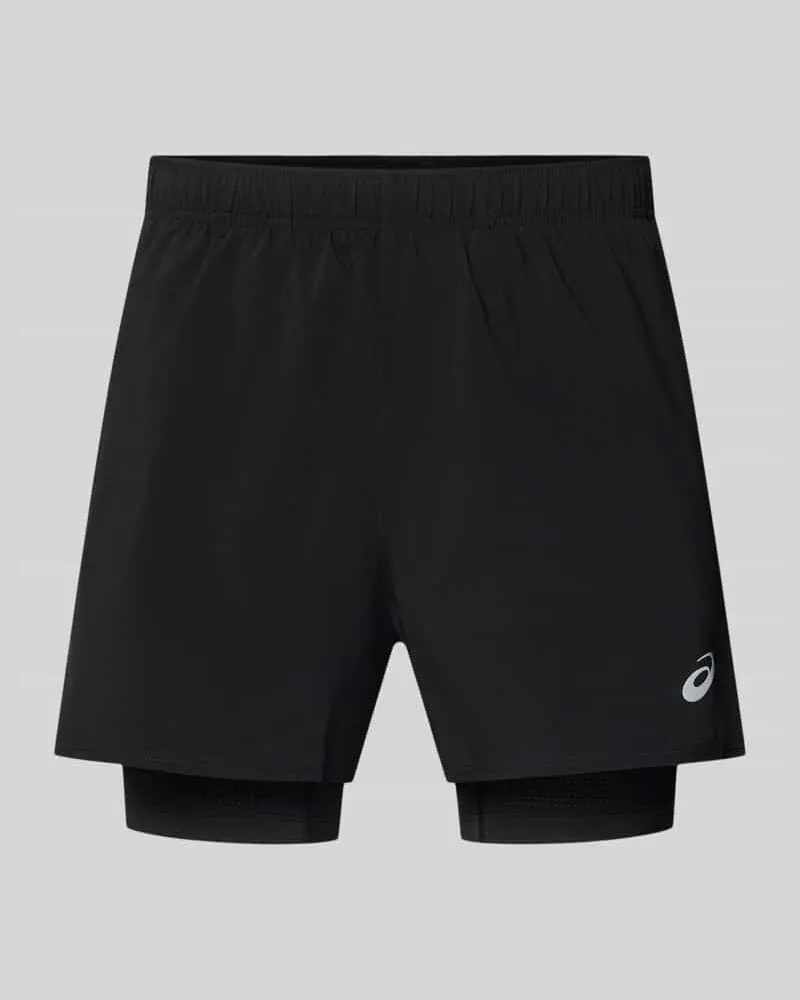 Asics Shorts im 2-in-1-Look mit Logo Black