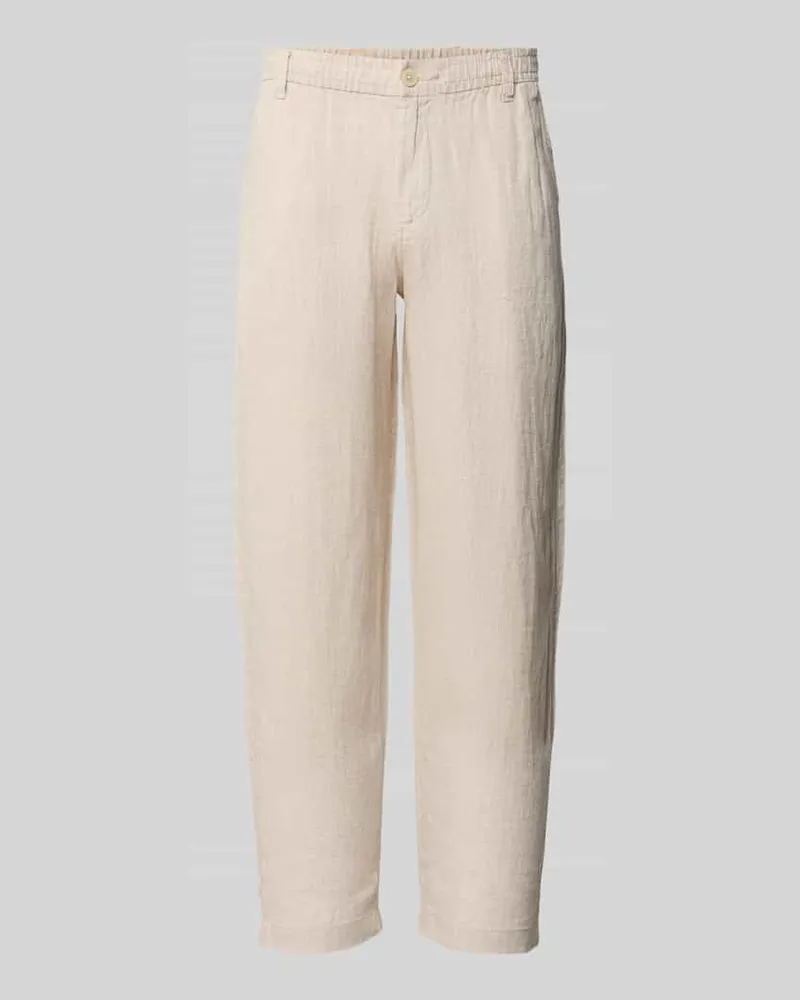 Jack & Jones Leinenhose mit Eingrifftaschen Modell 'KARL LAWRENCE Beige