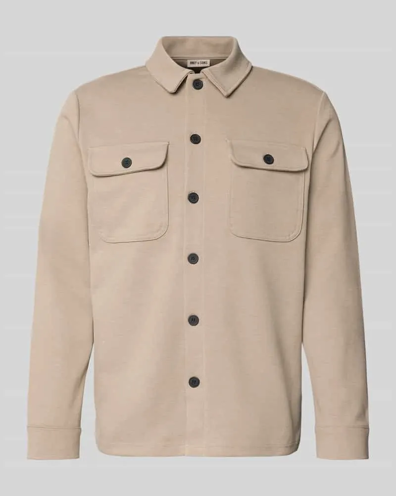 Only & Sons Freizeithemd mit Knopfleiste Modell 'NEWKODYL Khaki