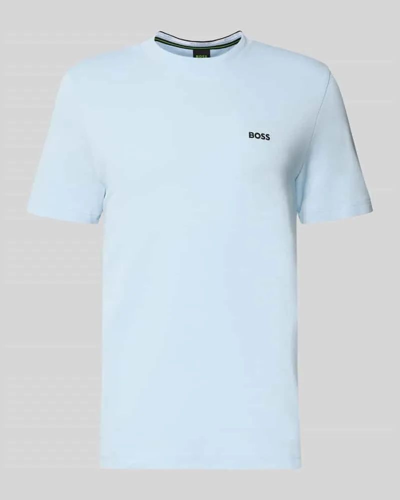 HUGO BOSS Regular Fit T-Shirt aus Baumwoll-Piqué Modell 'TS_PIQUE Hellblau