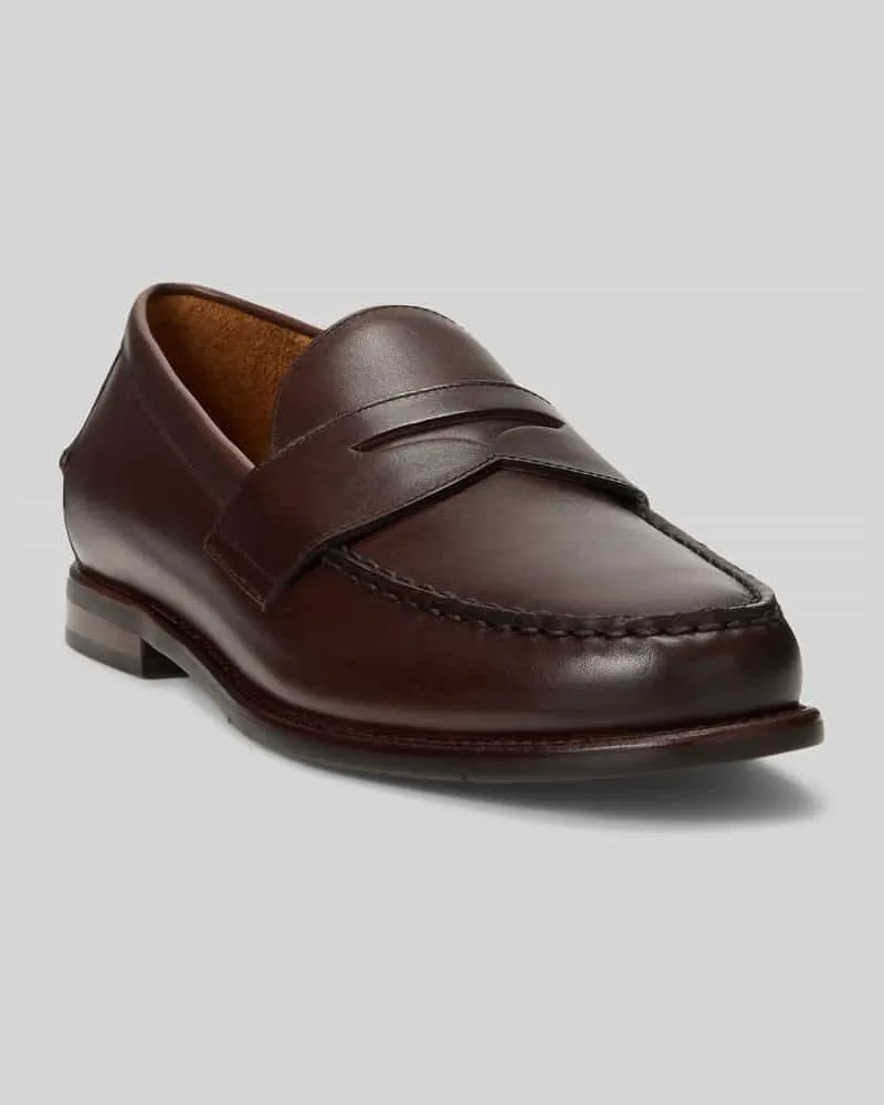 Ralph Lauren Loafer aus echtem Leder Dunkelbraun