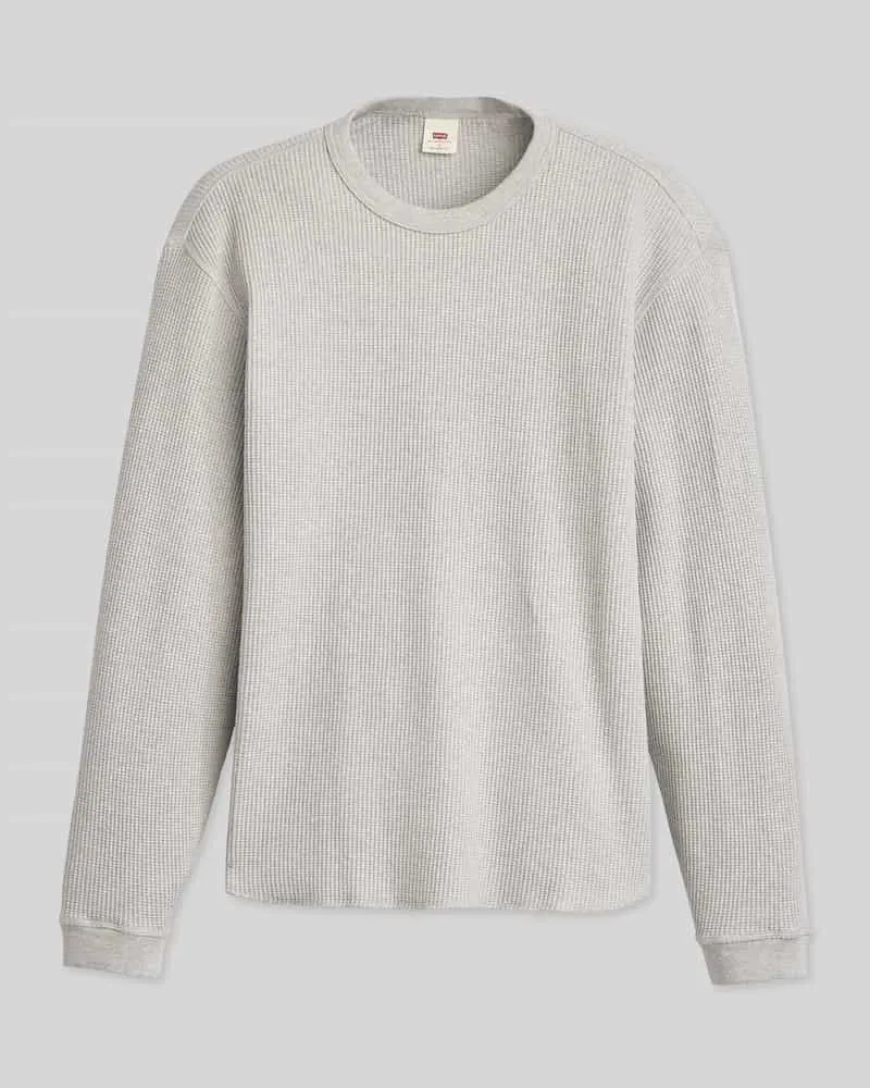 Levi's Relaxed Fit Langarmshirt aus reiner Baumwolle Hellgrau