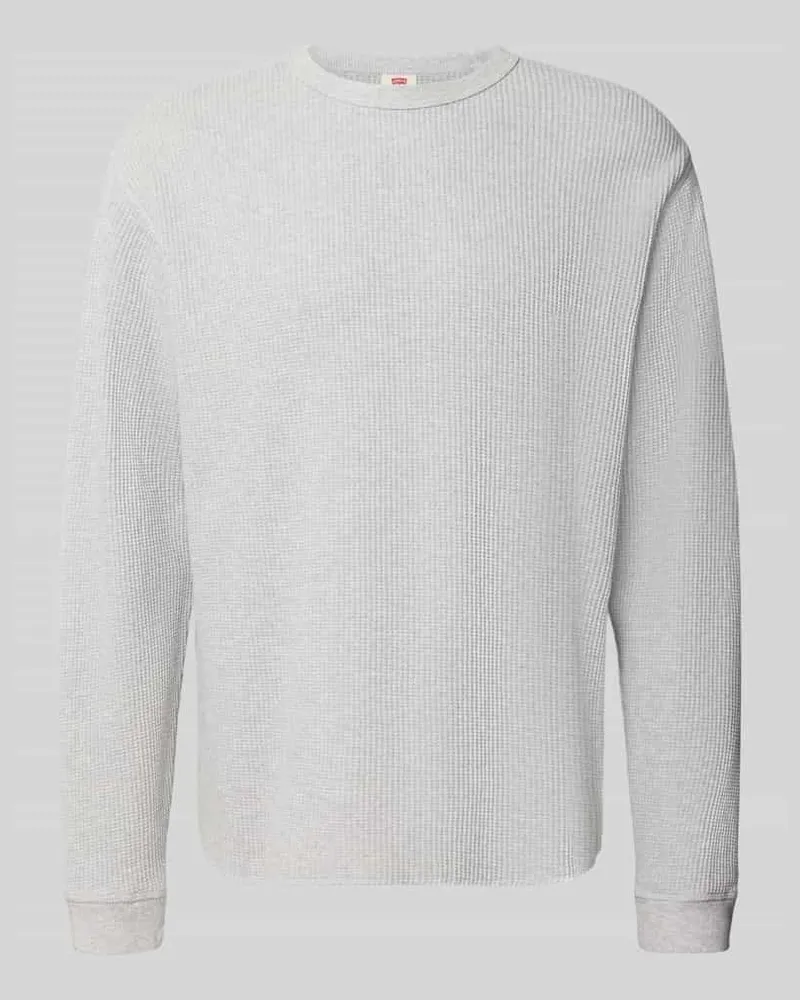 Levi's Relaxed Fit Langarmshirt aus reiner Baumwolle Hellgrau