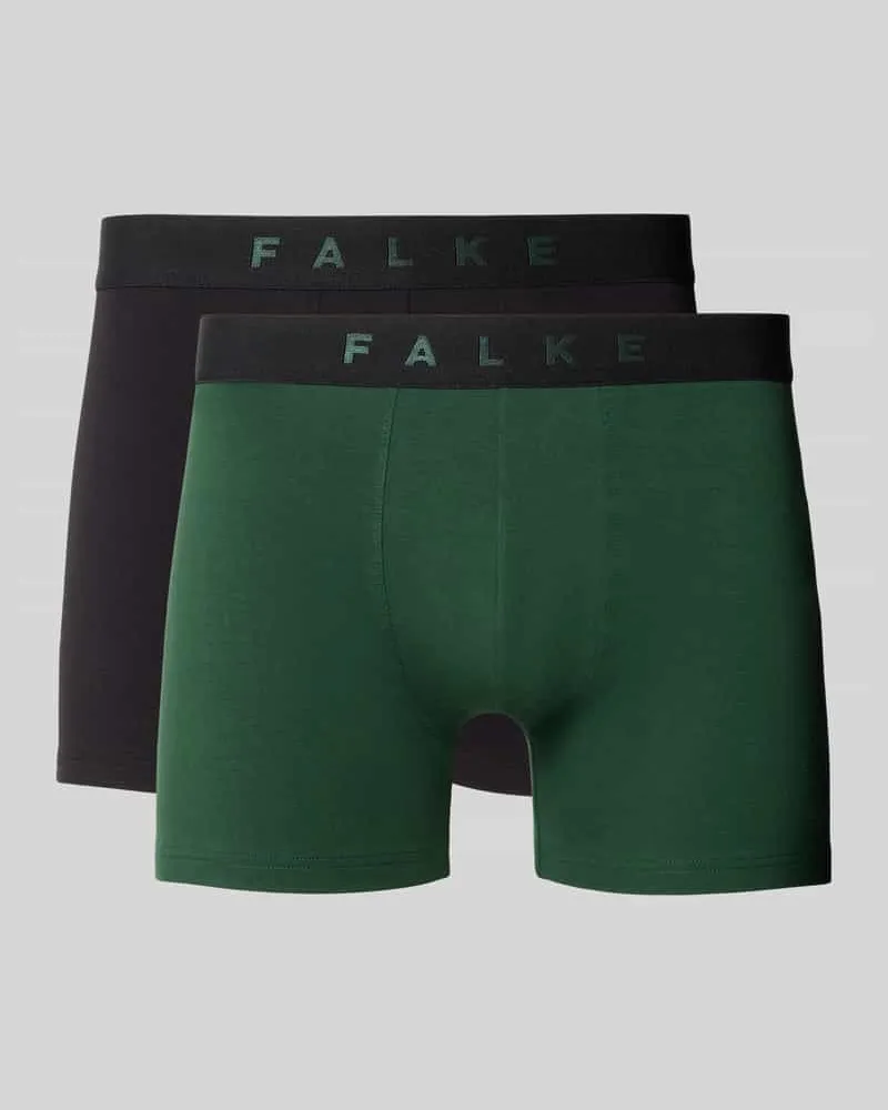 Falke Trunks im 2er-Pack aus Baumwoll-Mix Gruen