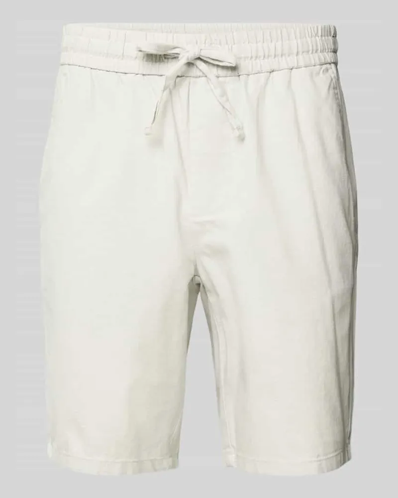 Only & Sons Shorts aus Baumwoll-Leinen-Mix Modell 'LINUS Hellgrau