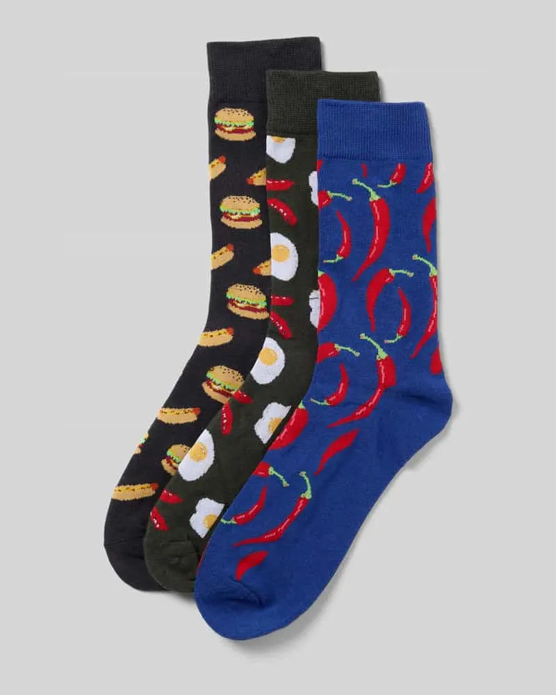 Jack & Jones Socken im 3er-Pack Modell 'HOT FOOD Royal