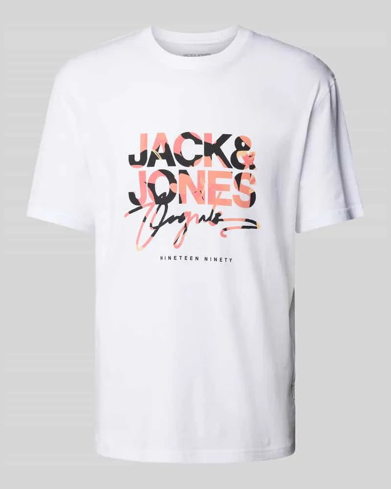 Jack & Jones T-Shirt mit Label-Print Modell 'ARUBA 