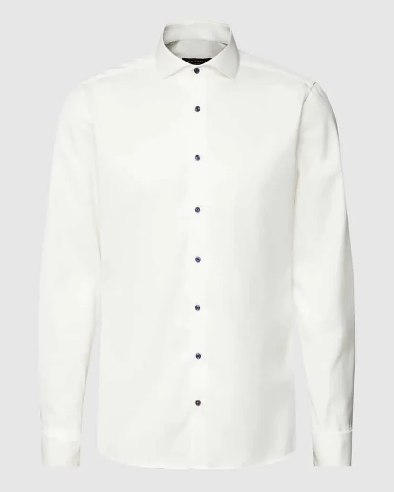 Eterna Slim Fit Businesshemd aus Uni Struktur 