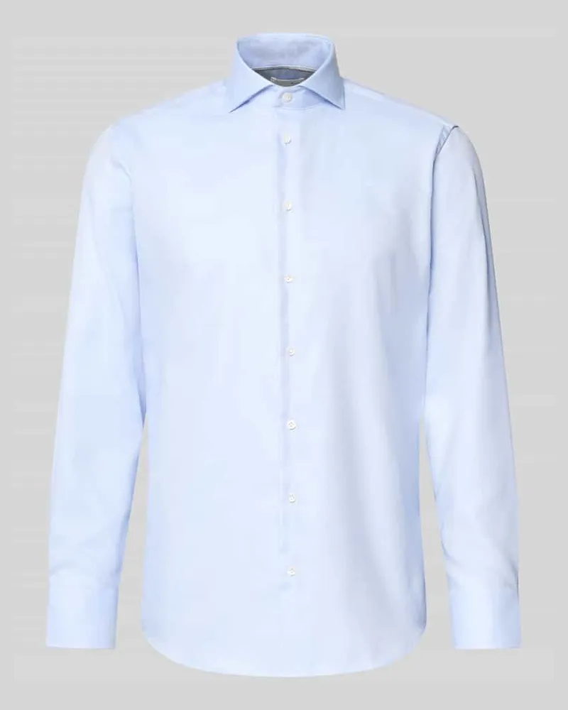 Christian Berg Regular Fit Business-Hemd mit Haifischkragen Bleu