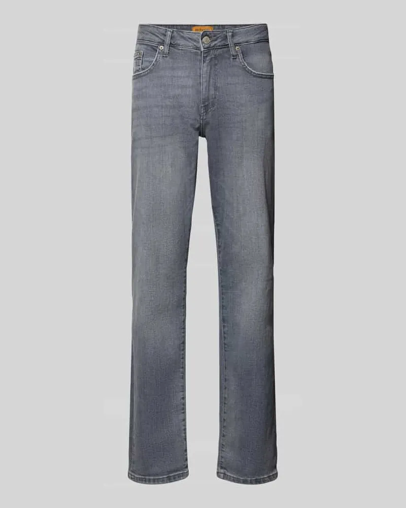 Only & Sons Regular Fit Jeans aus Baumwoll-Mix Mittelgrau